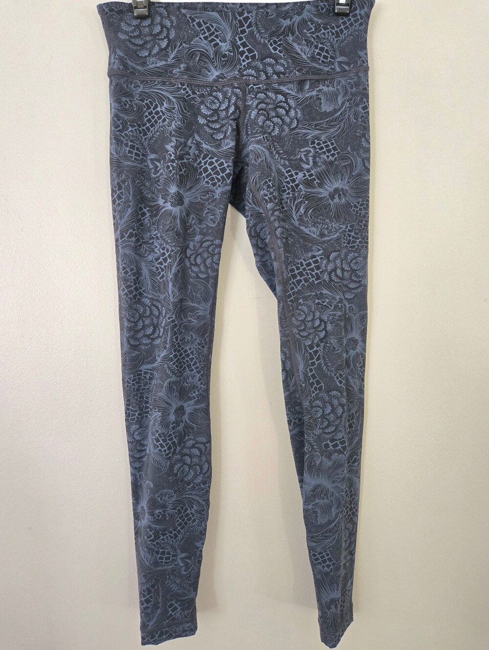 Lululemon Wunder Under High Rise Leggings Nouveau Mach Blue Black Size 8